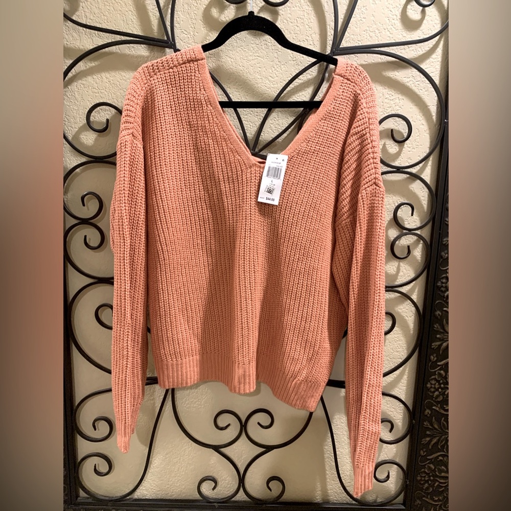 Lace Back Sweater